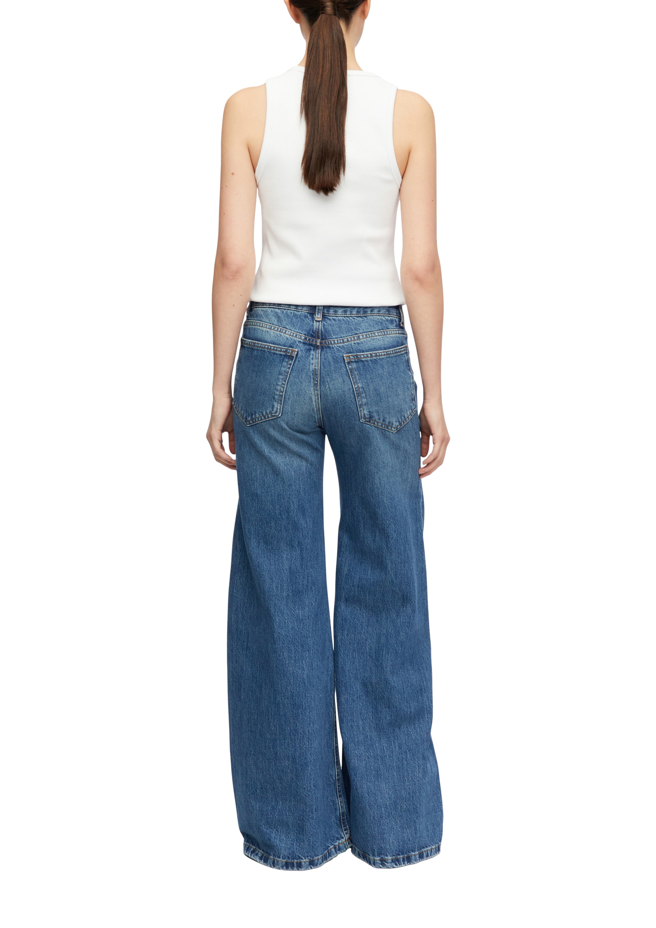 COMMA Wide Leg Jeans in Blau