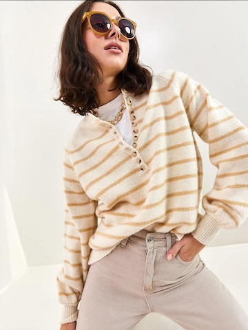 Pull-over Bianco Lucci en beige