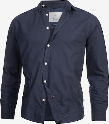 Kronstadt Overhemd 'KSAsk' in Blauw: voorkant