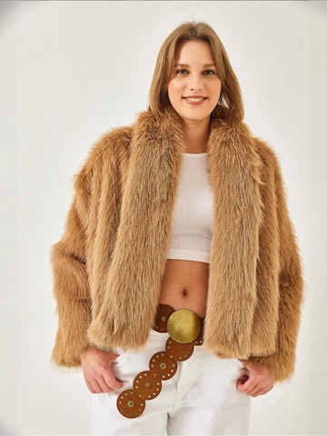 Veste mi-saison 'Kunstpelzmäntel' Bianco Lucci en marron