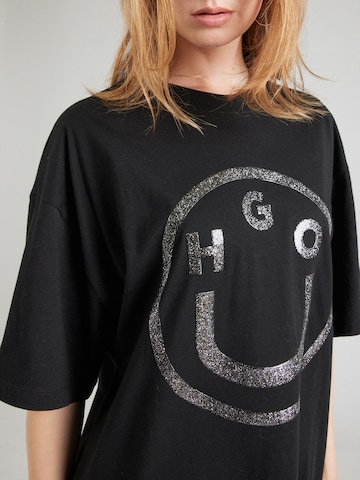 HUGO - Camisa oversized em preto