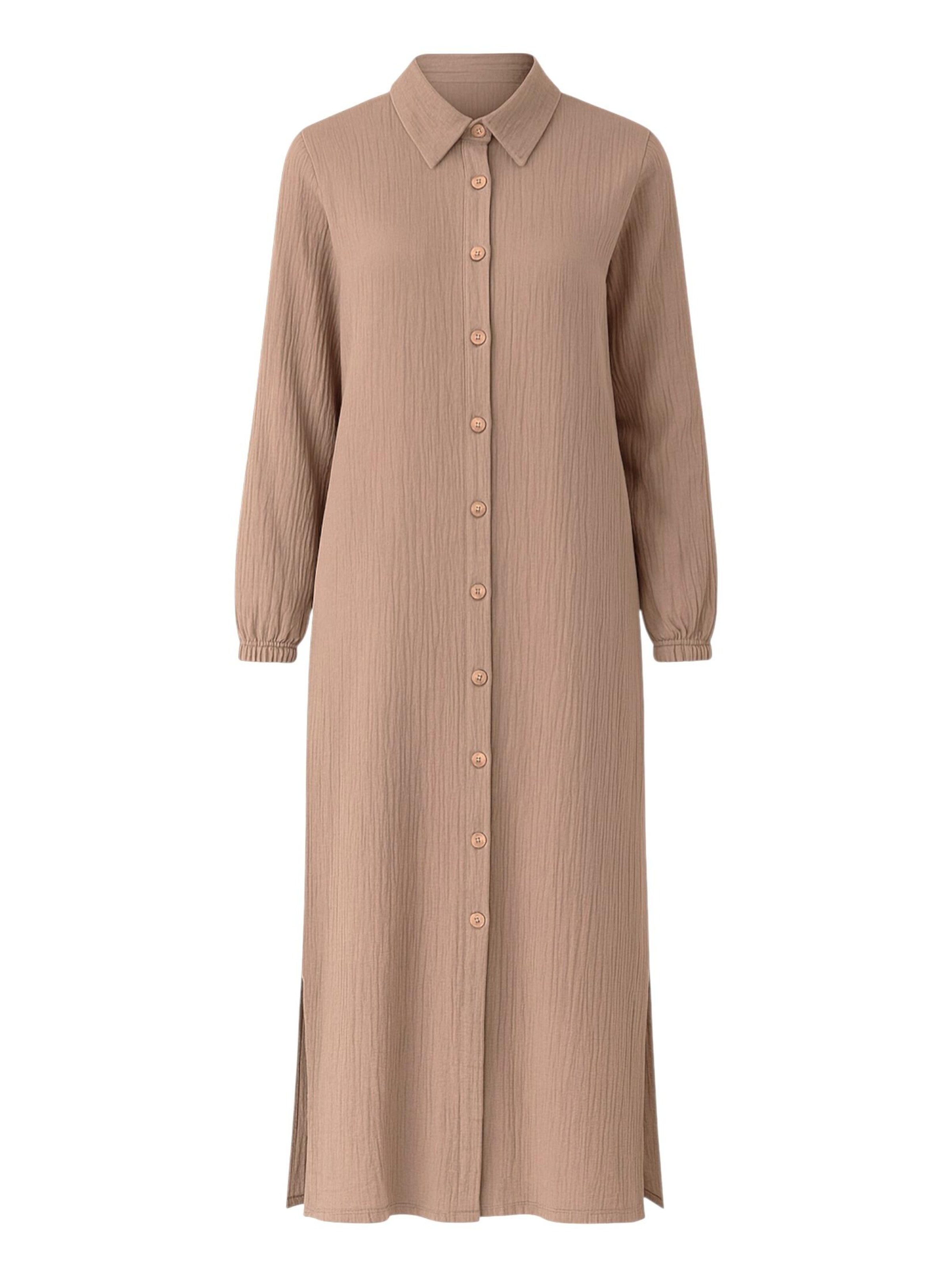 Chemisier 'Nergis' WENOR en beige : devant