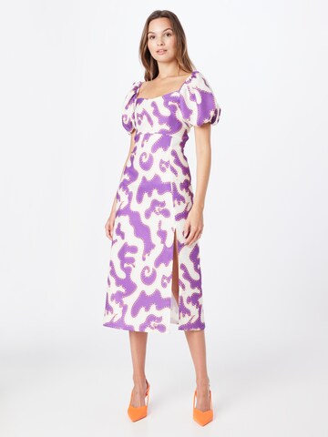 Robe 'Iris' Laagam en violet : devant