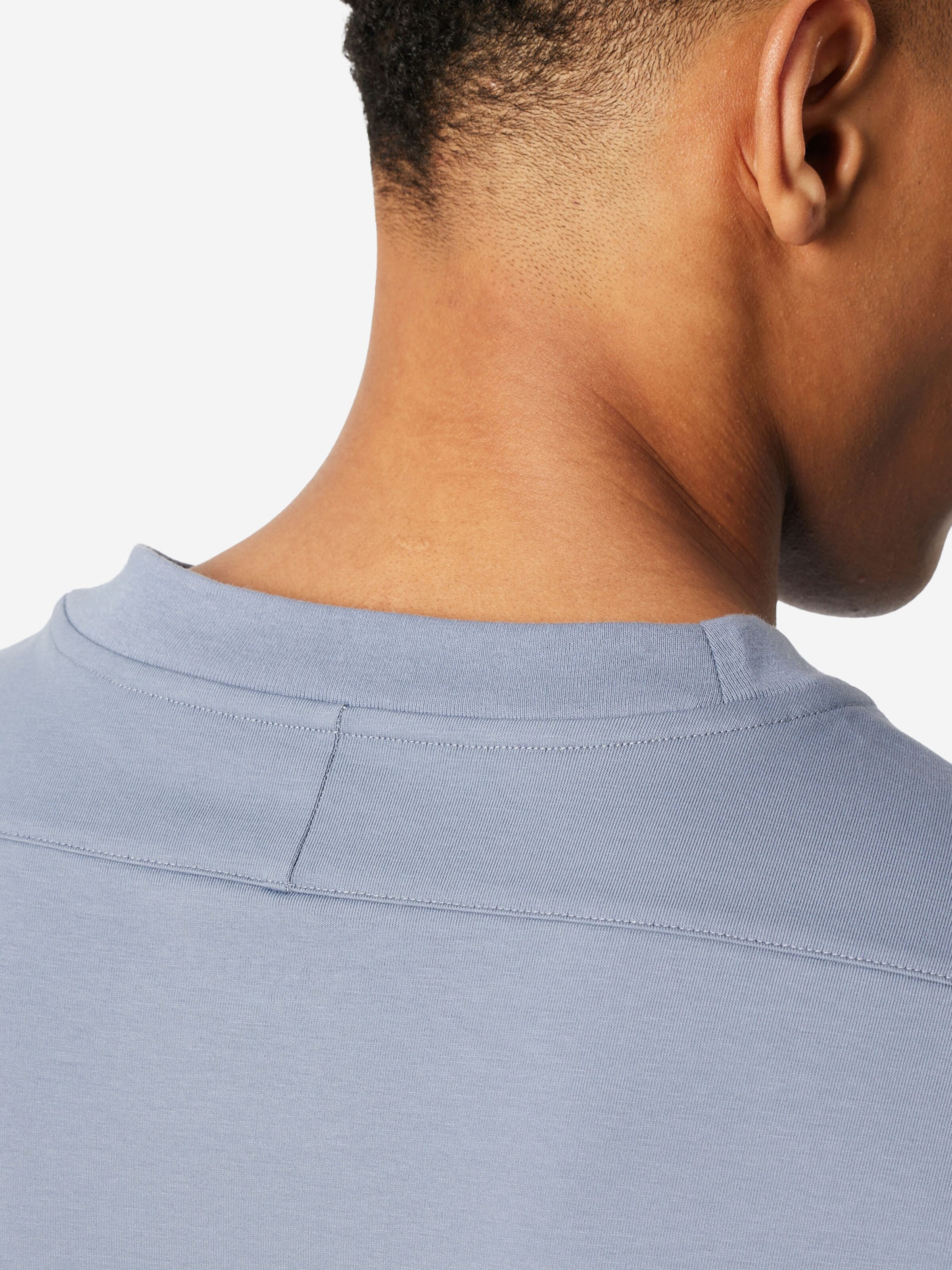 Pyjama long ' Modern ' SCHIESSER en bleu