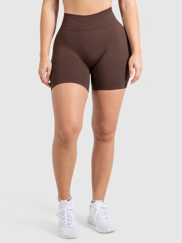 Smilodox Skinny Leggings in Bruin: voorkant