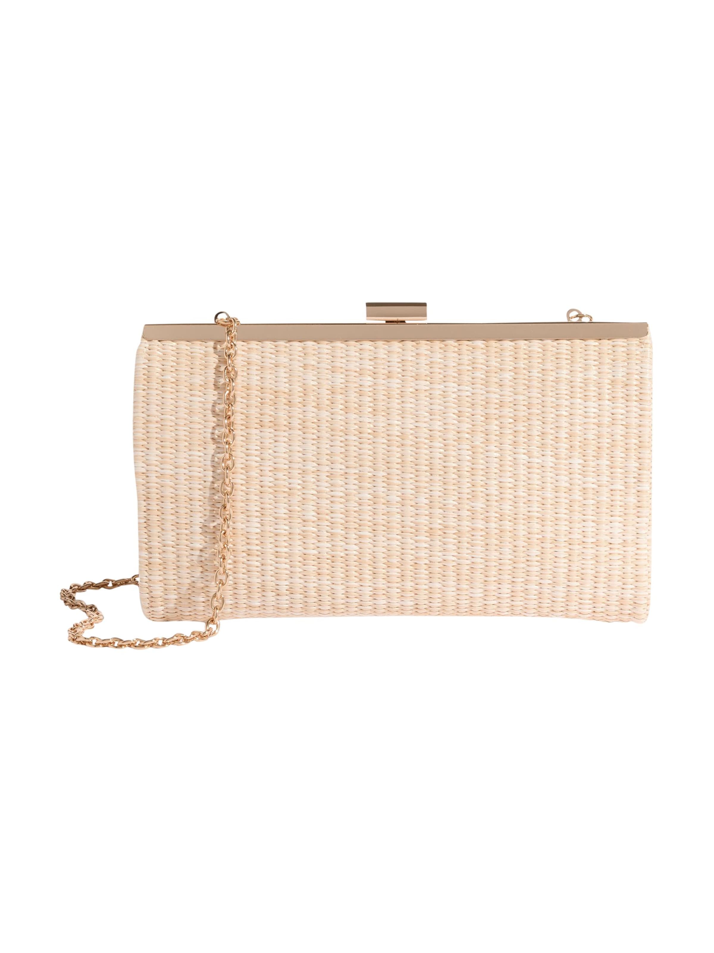 Friends Like These Clutch in Beige: front