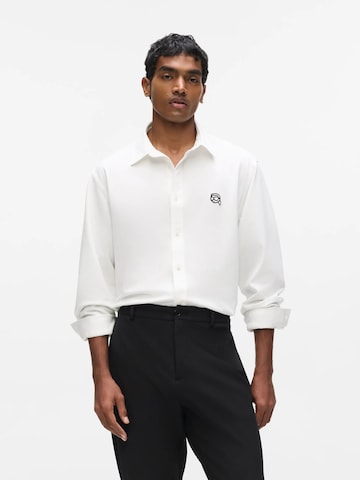 Karl Lagerfeld Regular Fit Hemd in Weiß: Vorderseite