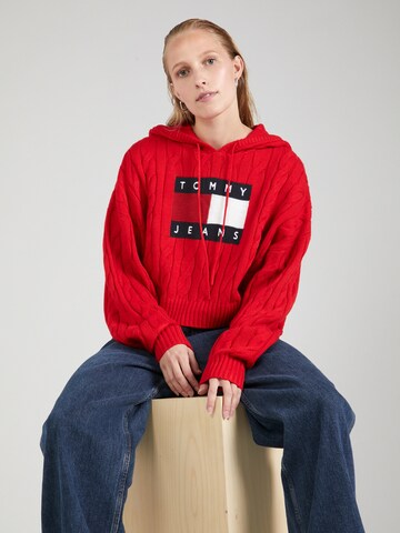 Tommy Jeans Sweter w kolorze czerwony: przód