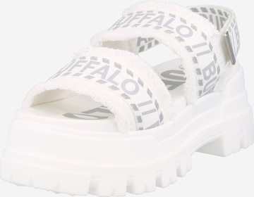 BUFFALO Sandals 'Aspha' in White: front