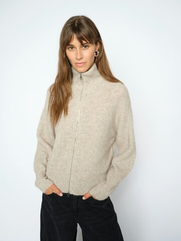 MOS MOSH Strickjacke ' Thora ' in Beige: Vorderseite