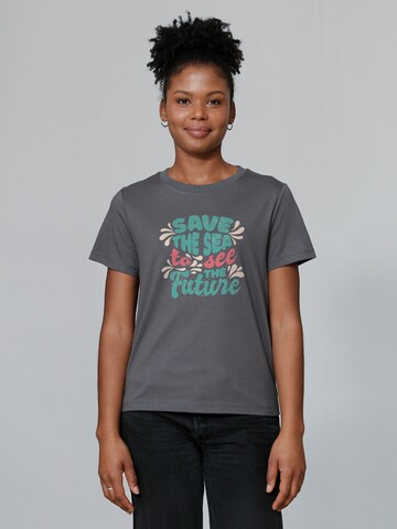 Watapparel Shirt ' Save the sea ' in Grey: front