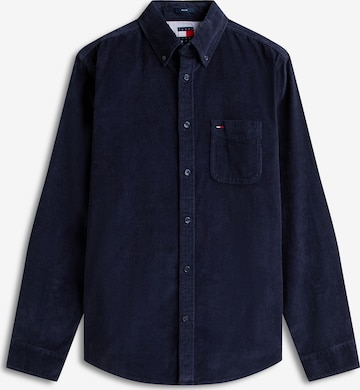 Tommy Jeans Regular Fit Hemd in Blau: Vorderseite