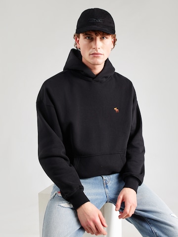 Felpa di Abercrombie & Fitch in nero: frontale