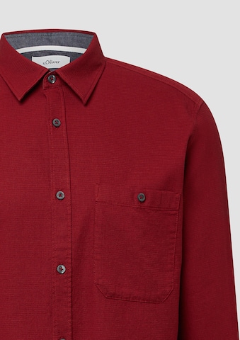 s.Oliver Regular fit Overhemd in Rood