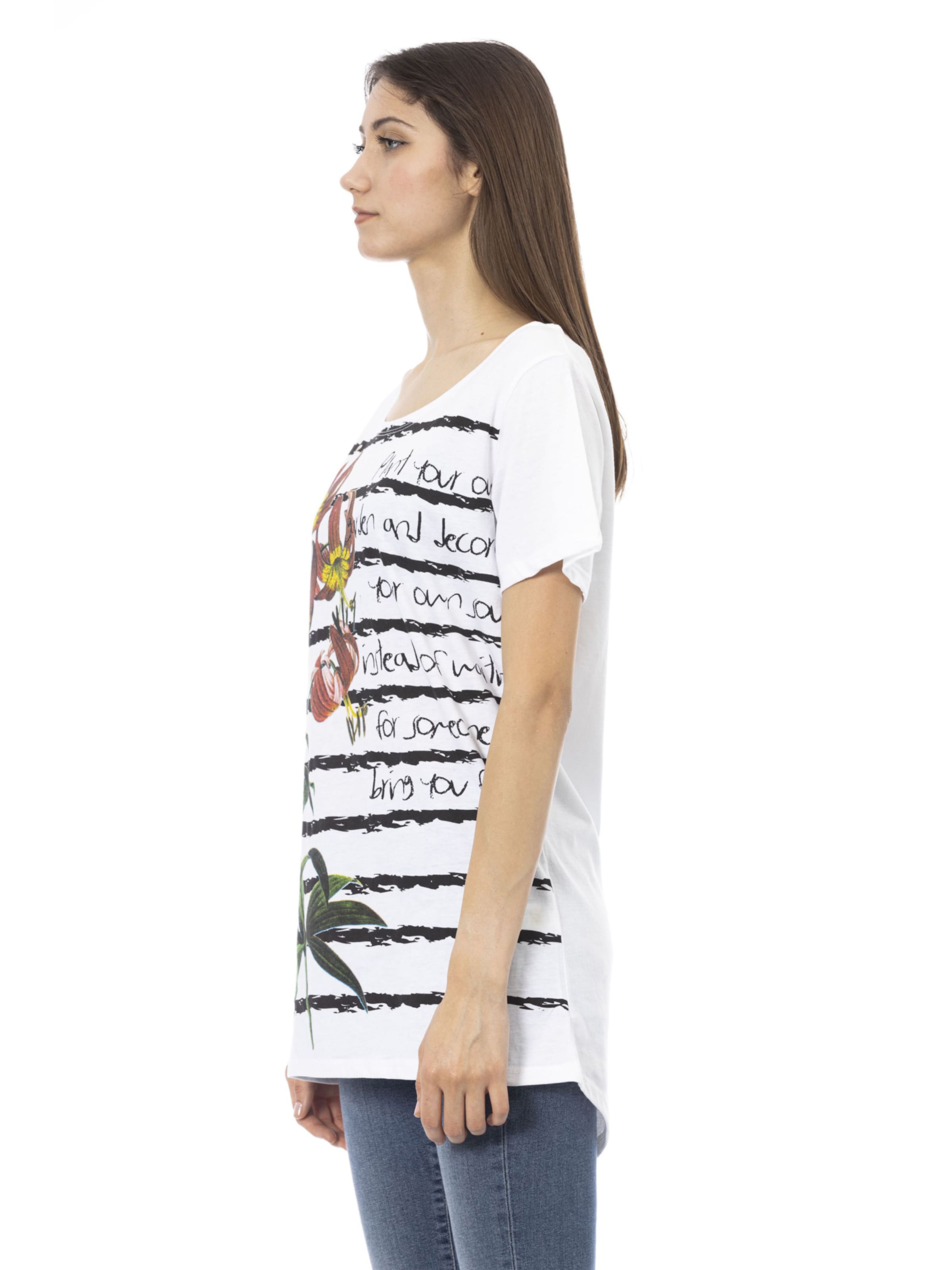 Top 'T-Shirt donna Floralia Trussardi - Misto Cotone Poliestere' di Trussardi in bianco