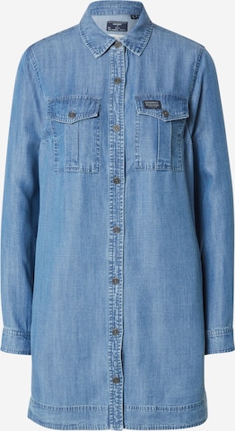 Robe-chemise Superdry en bleu : devant