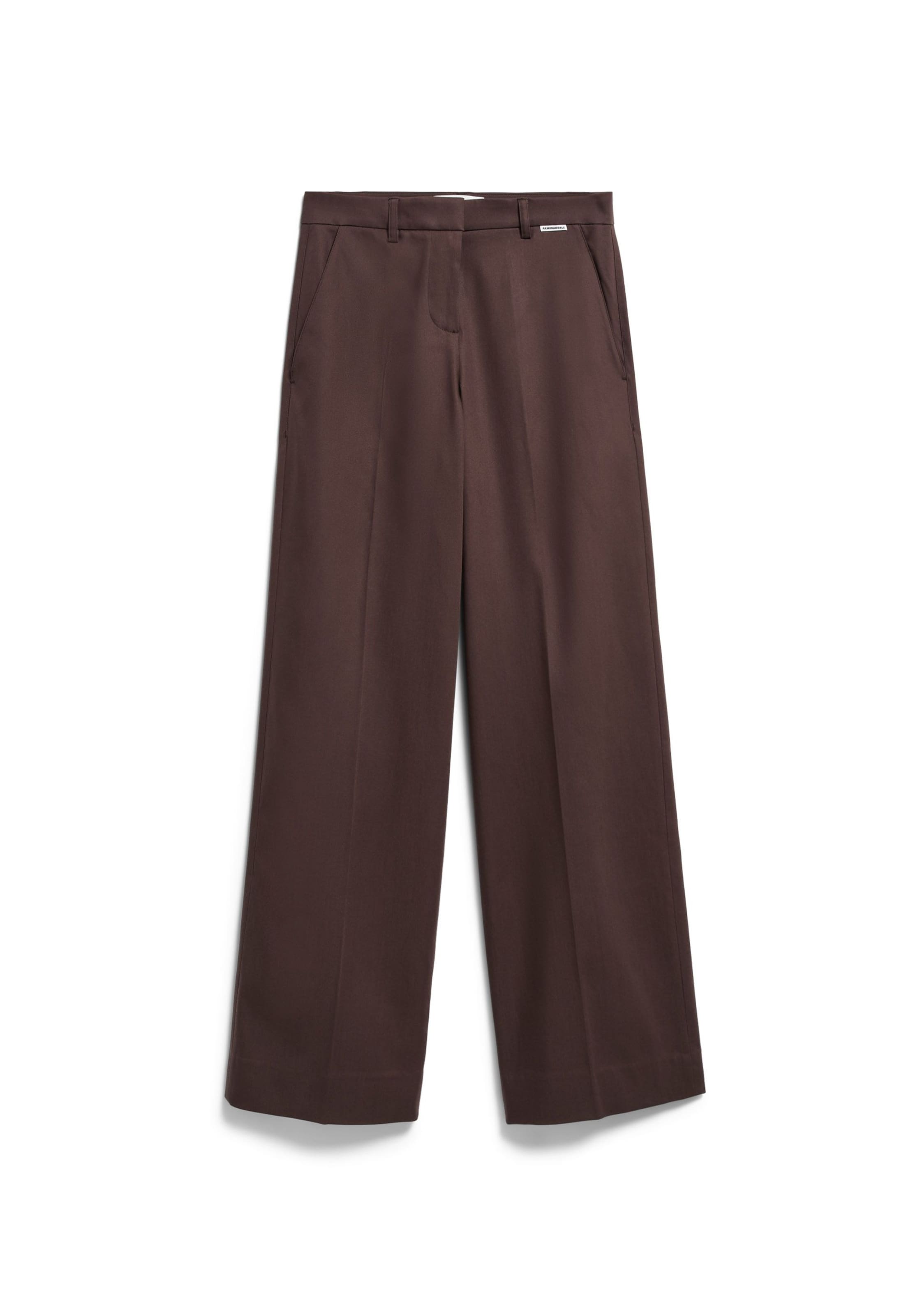 ARMEDANGELS Wide leg Broek 'Leandraa' in Bruin: voorkant