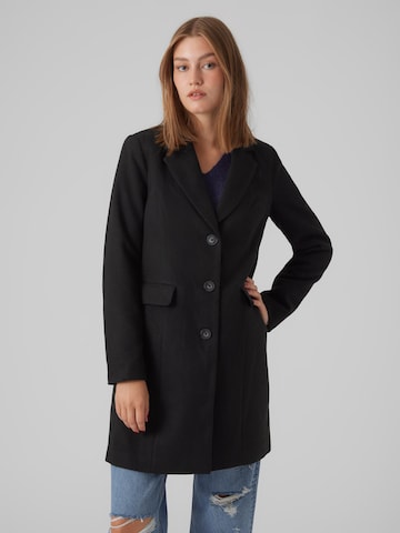 VERO MODA Ανοιξιάτικο και φθινοπωρινό παλτό 'GIANNA CINDY' σε μαύρο: μπροστά