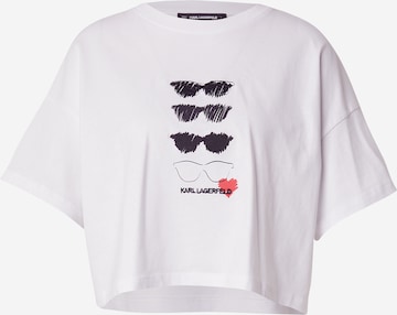 Tricou de la Karl Lagerfeld pe alb: față