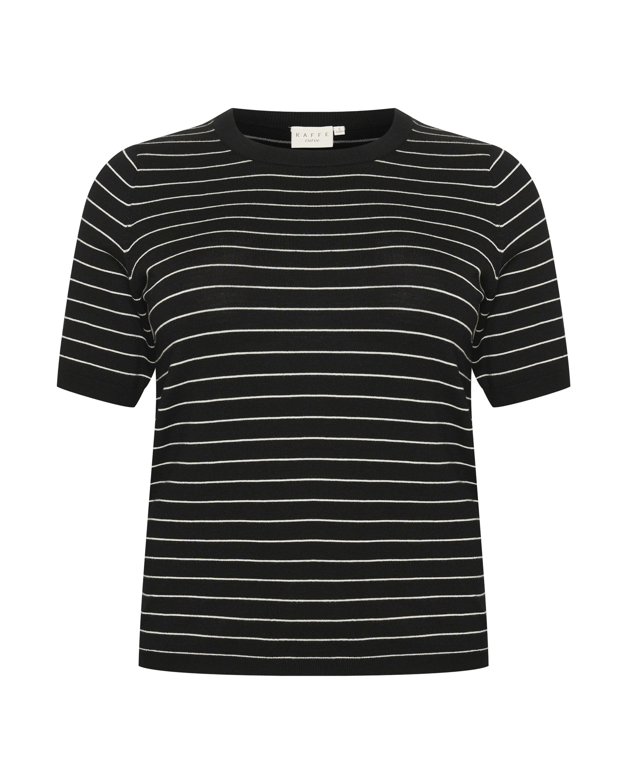 KAFFE CURVE Sveter 'Malia' - Čierna: predná strana