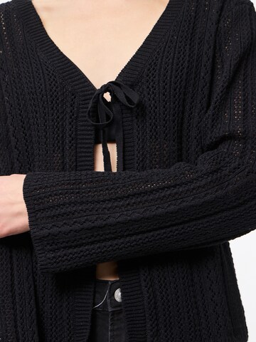 PIECES Knit Cardigan 'PCNuka' in Black