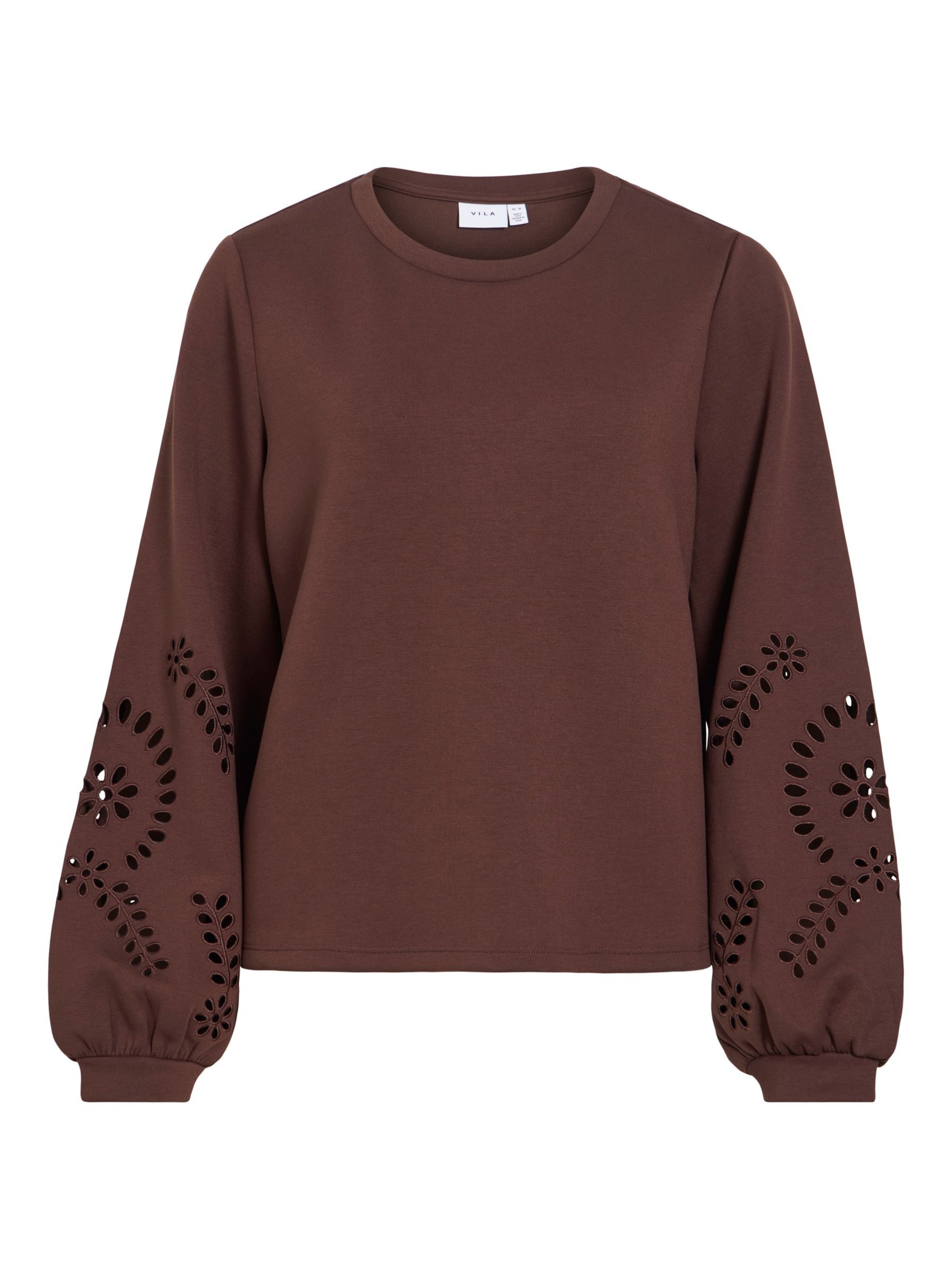 VILA Sweatshirt 'SANDY' in Braun: Vorderseite