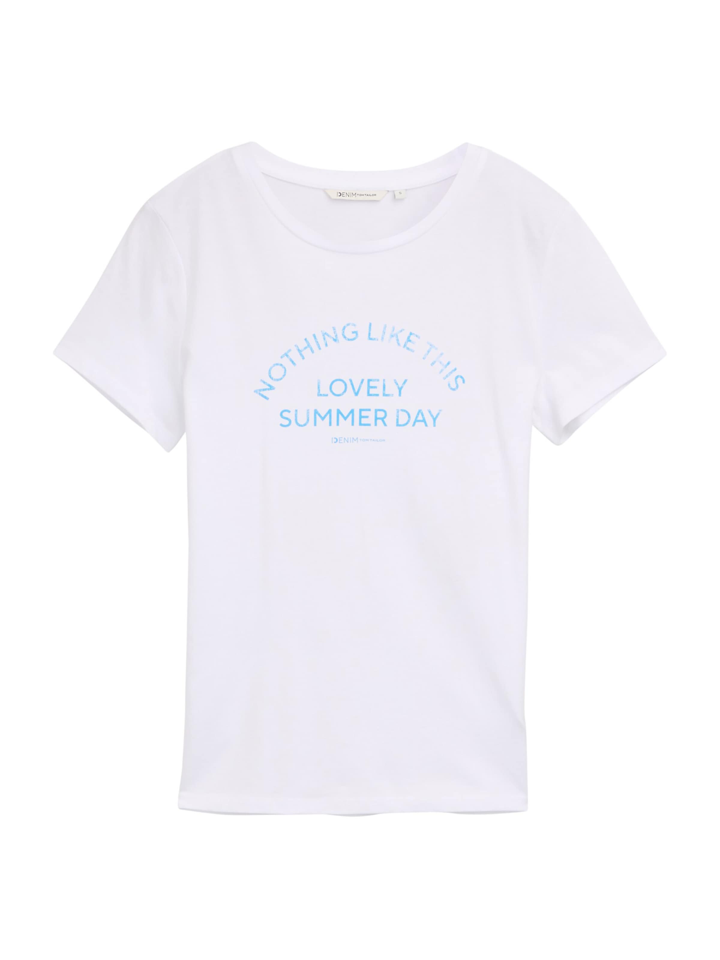 TOM TAILOR DENIM Футболка в Белый: спереди