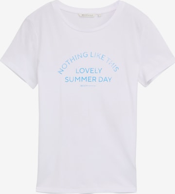 TOM TAILOR DENIM T-Shirt in Weiß: Vorderseite