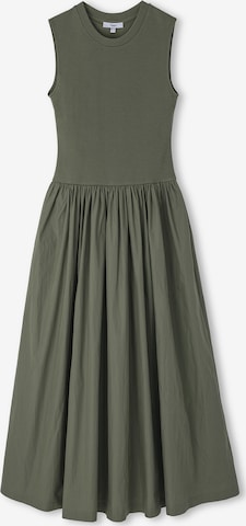 Twist Dress in Green: front