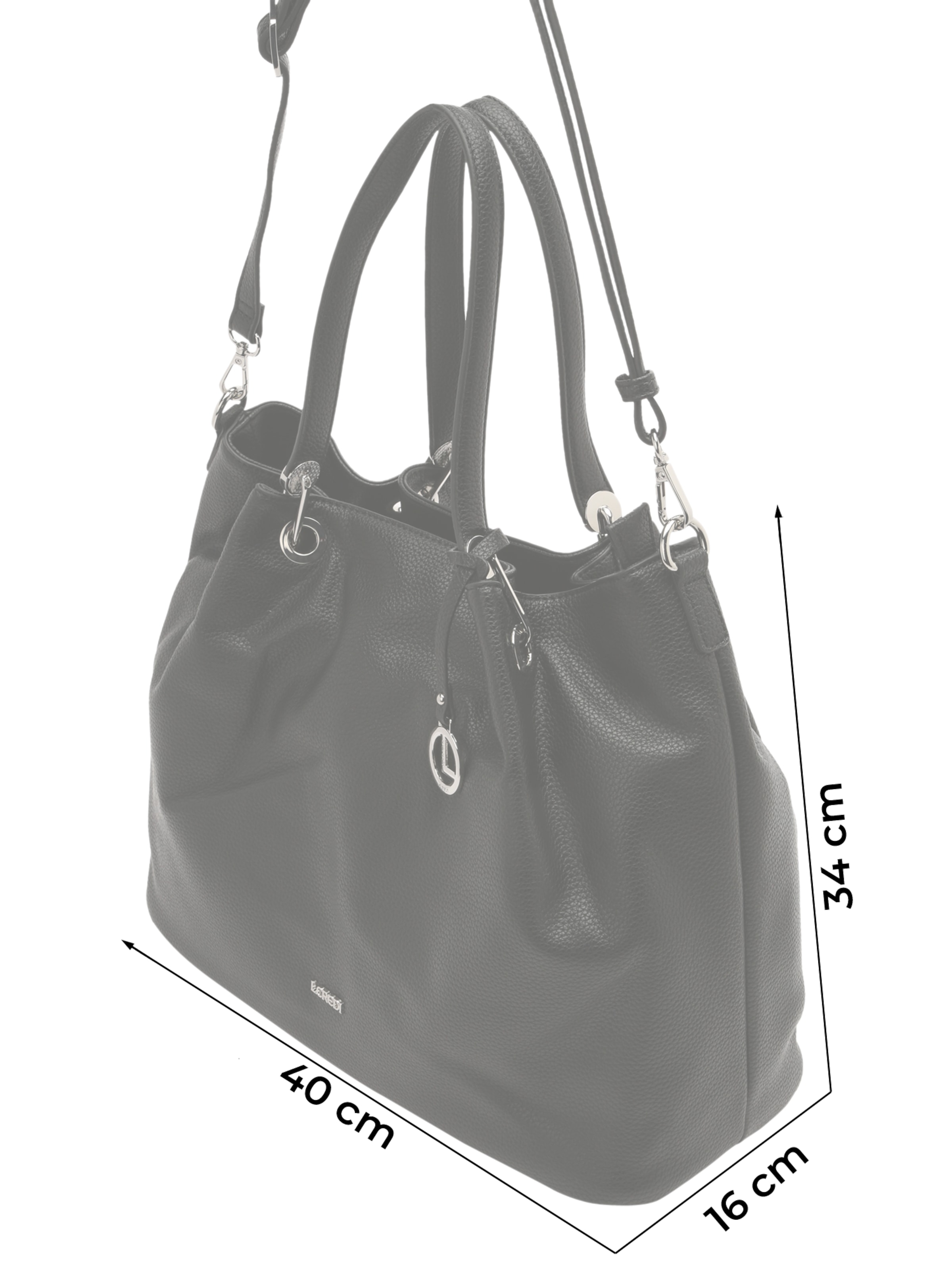 L.CREDI Shopper 'Ebony' in Black