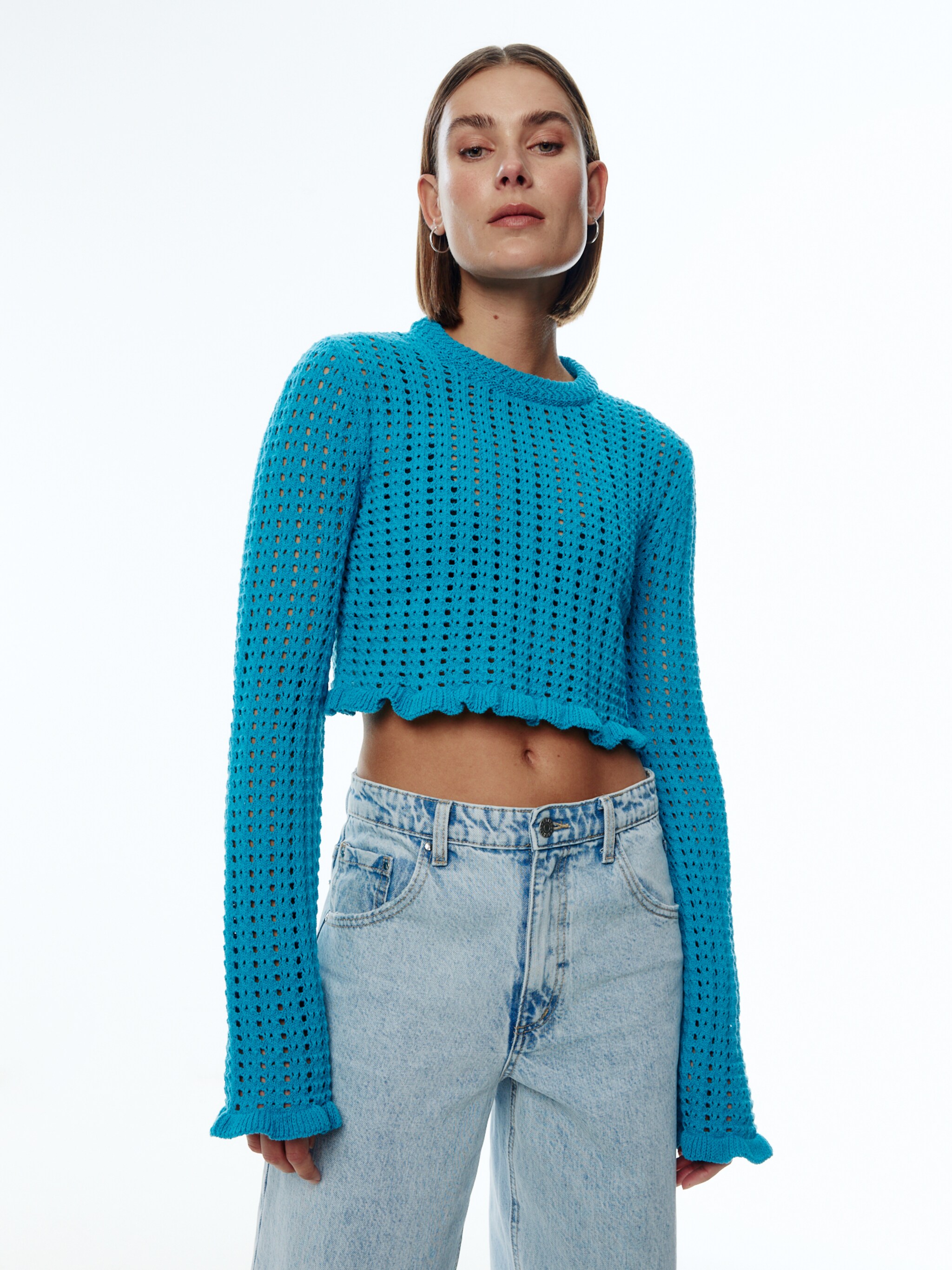 EDITED Producten Trui 'Gila' Turquoise