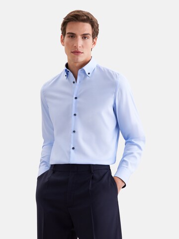 SEIDENSTICKER Slim fit Zakelijk overhemd in Blauw: voorkant