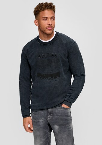 s.Oliver Men Tall Sizes Sweatshirt in Grey: front
