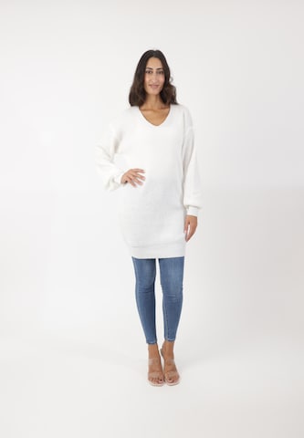 Elara Sweater in White: front