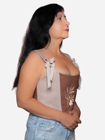 Corsage 'Golden Wheat Corset' VIADALINNO en marron