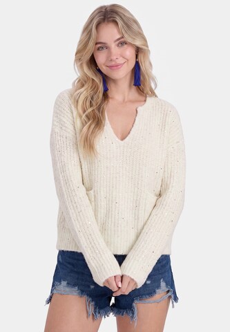 IZIA - Jersey en beige: frente