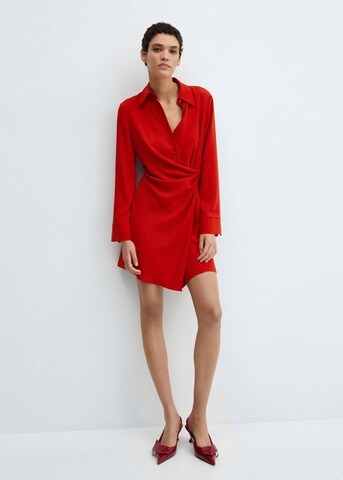 MANGO Shirt Dress 'Tomi' in Red