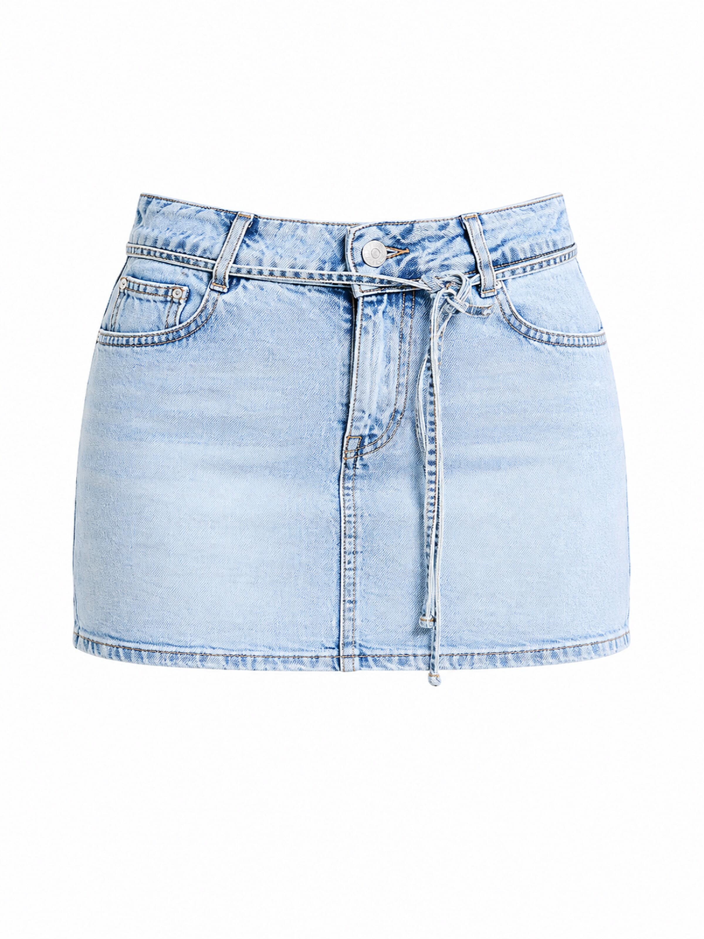 IT'S BASIC Skirt 'MINI DENIM SKIRT' in Blue: front