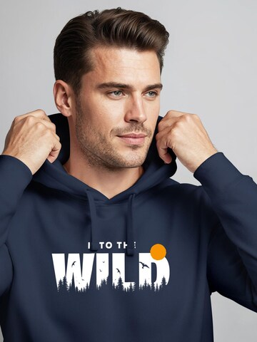 Neverless Sweatshirt 'Into the Wild'‌ in Blau