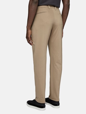 Coupe slim Pantalon à plis Boggi Milano en beige