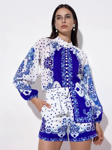 Pantalons de tailleur MSN Collection en bleu