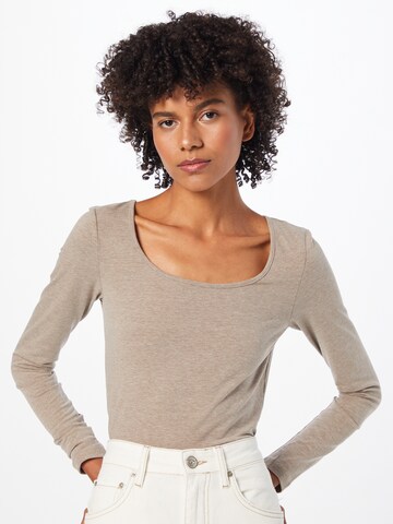 VERO MODA Shirt 'Maxi My' in Grey: front