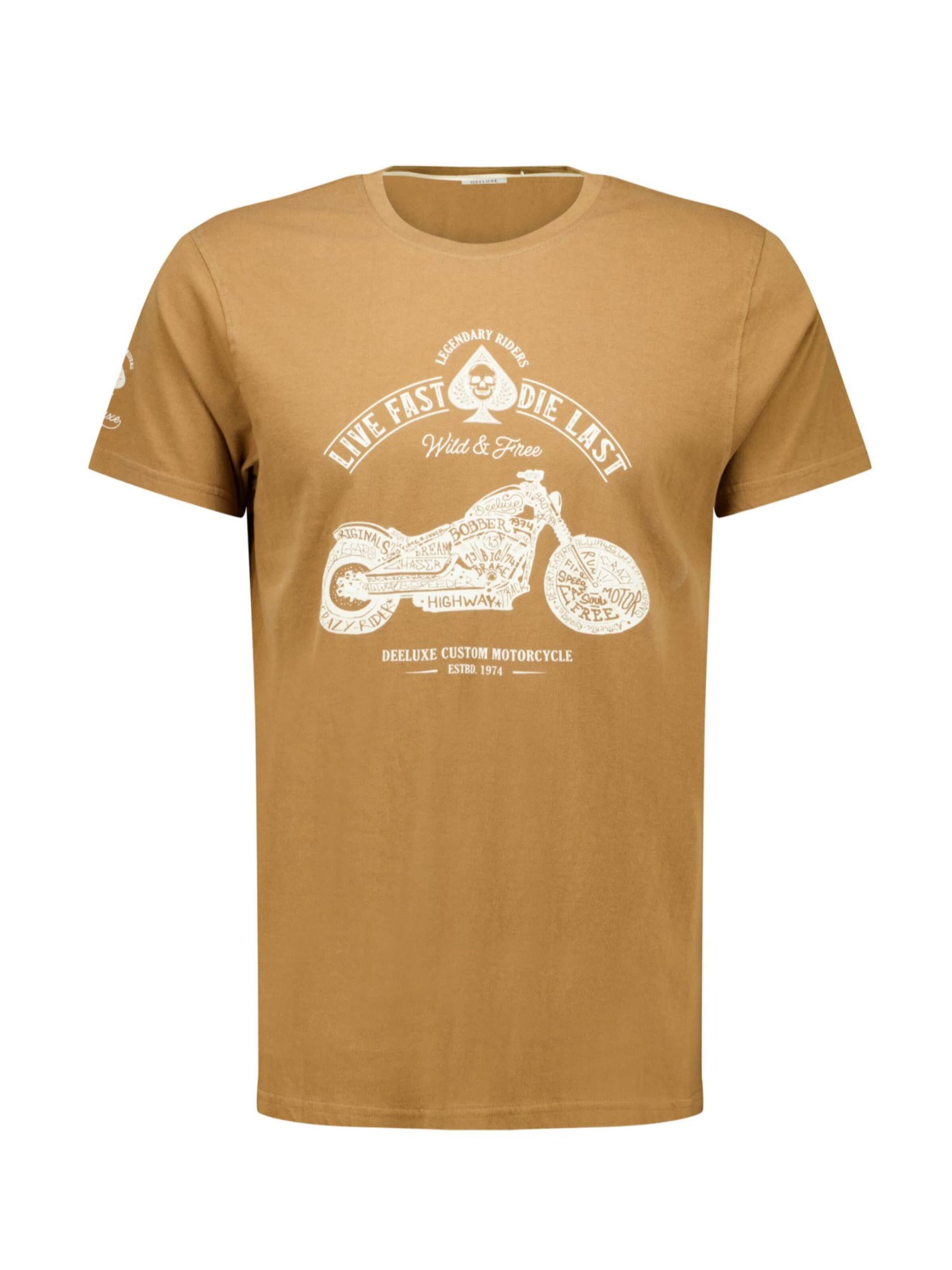 T-Shirt Deeluxe en beige : devant