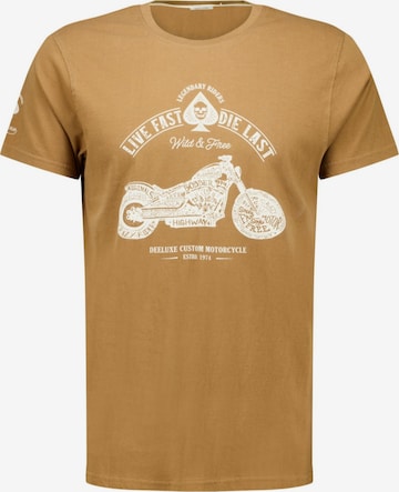 T-Shirt Deeluxe en beige : devant
