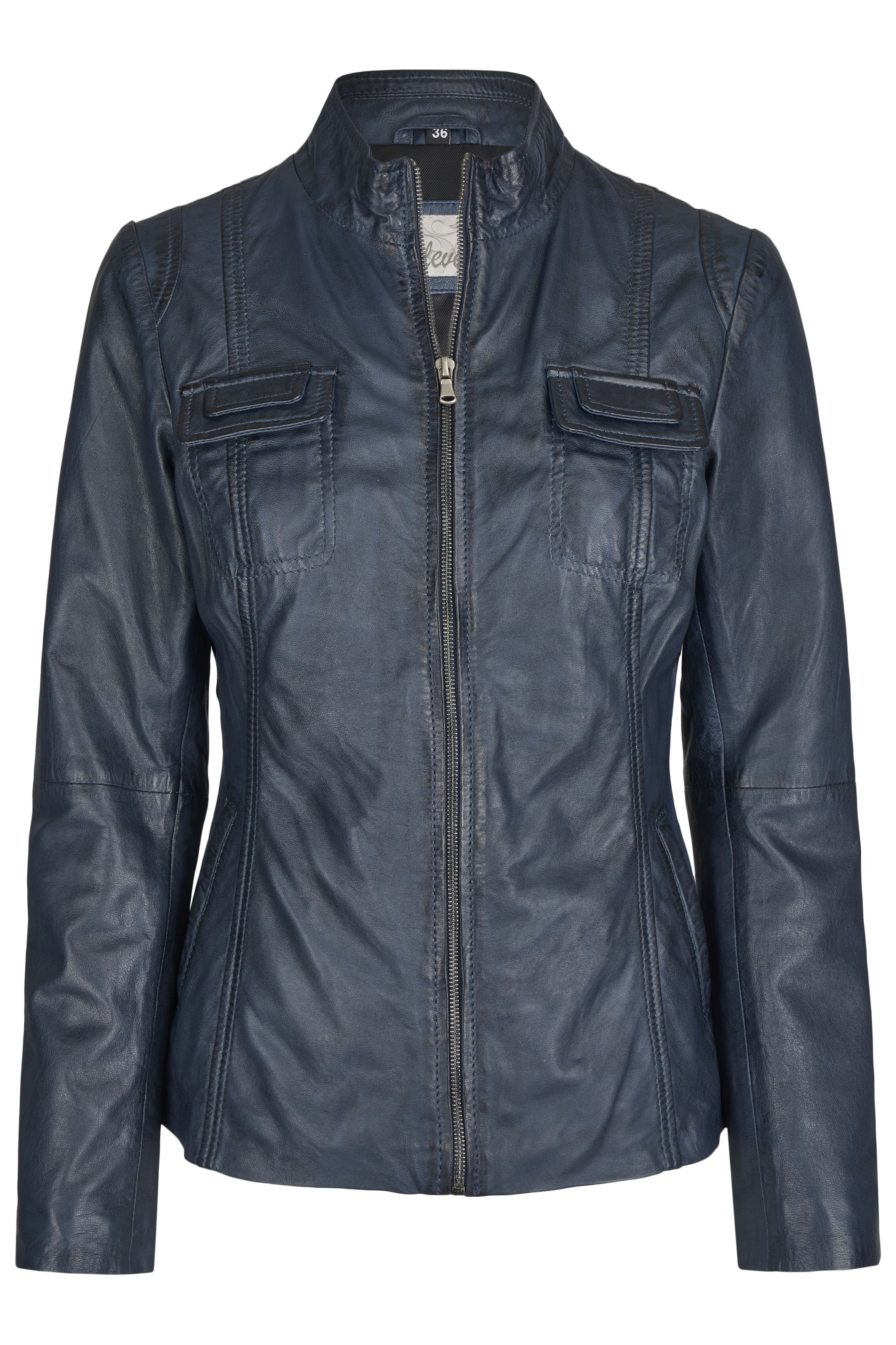 7ELEVEN Tussenjas 'SEFema' in Blauw: voorkant