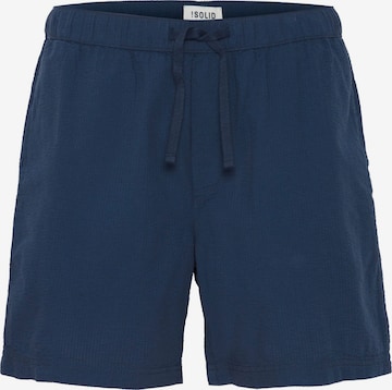 Pantalon chino !Solid en bleu : devant