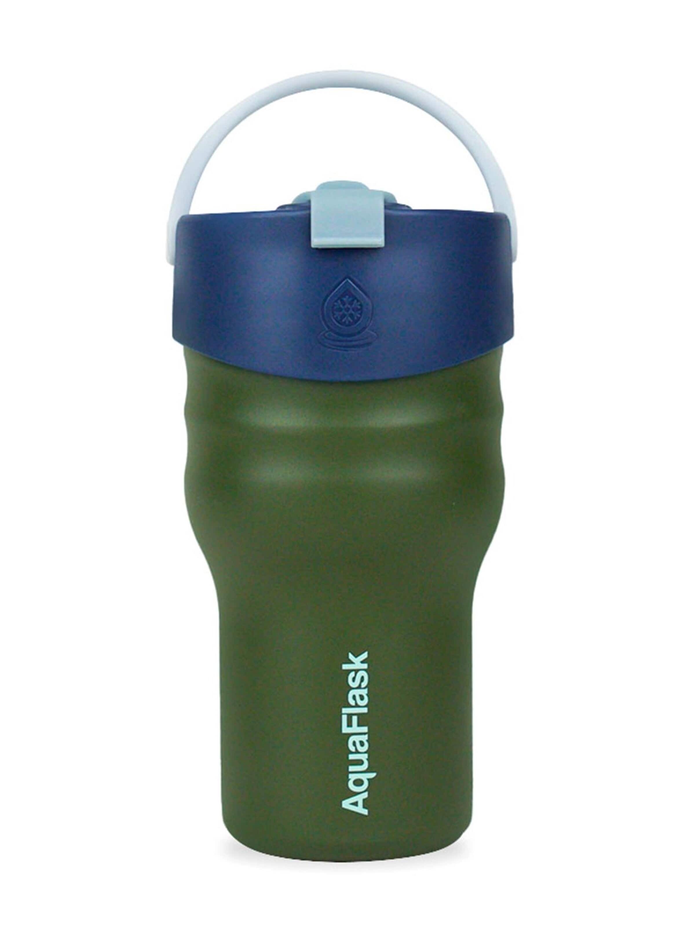 AquaFlask Láhev na vodu 'AquaFlask Termoláhev TUMBLER 591 ml' – zelená: přední strana