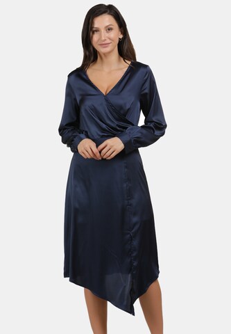 usha BLACK LABEL Shirt Dress in Blue: front