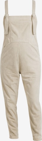 LYN MAMA Regular Dungarees in White: front