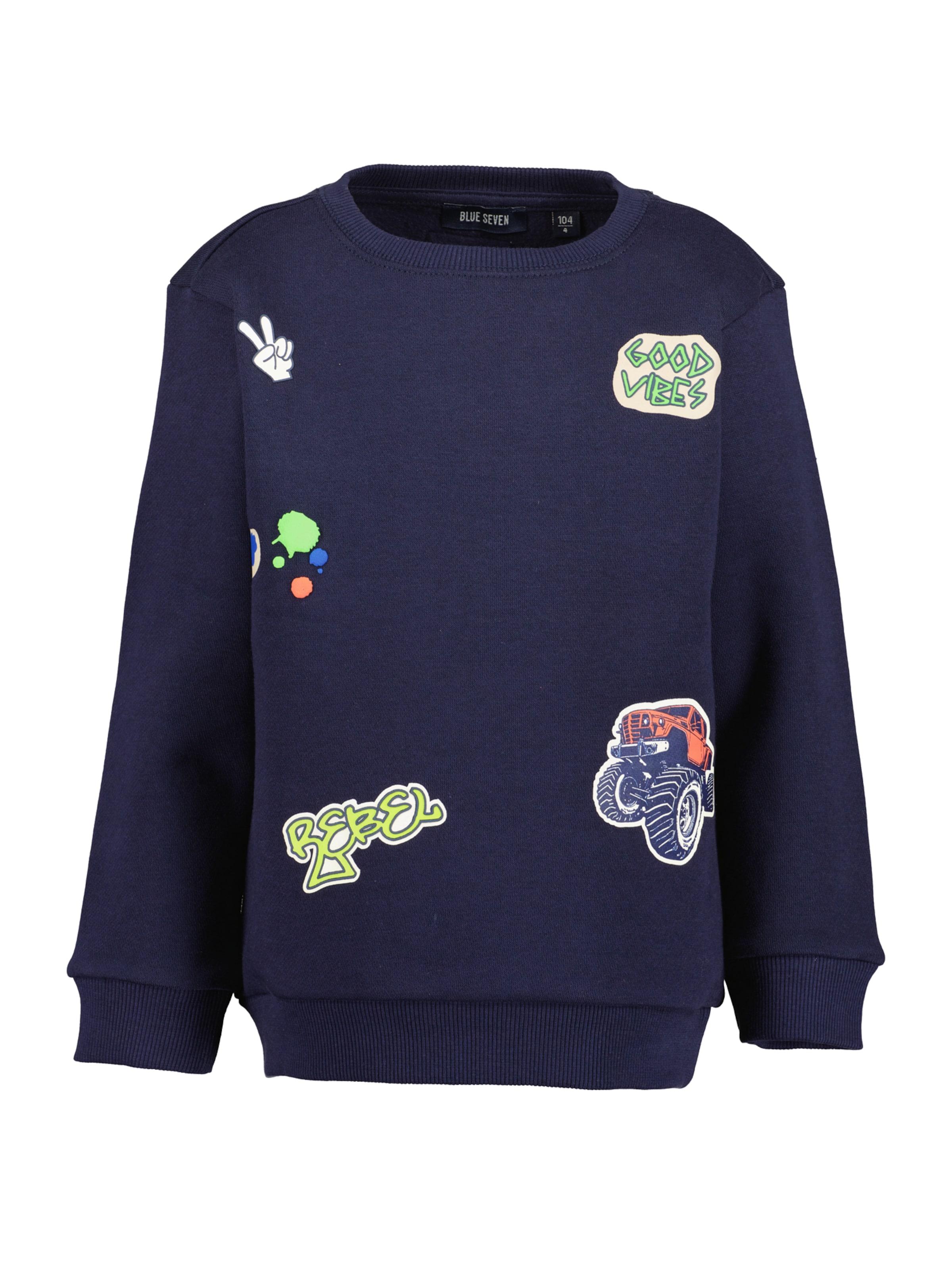 BLUE SEVENSweater majica - plava boja: prednji dio